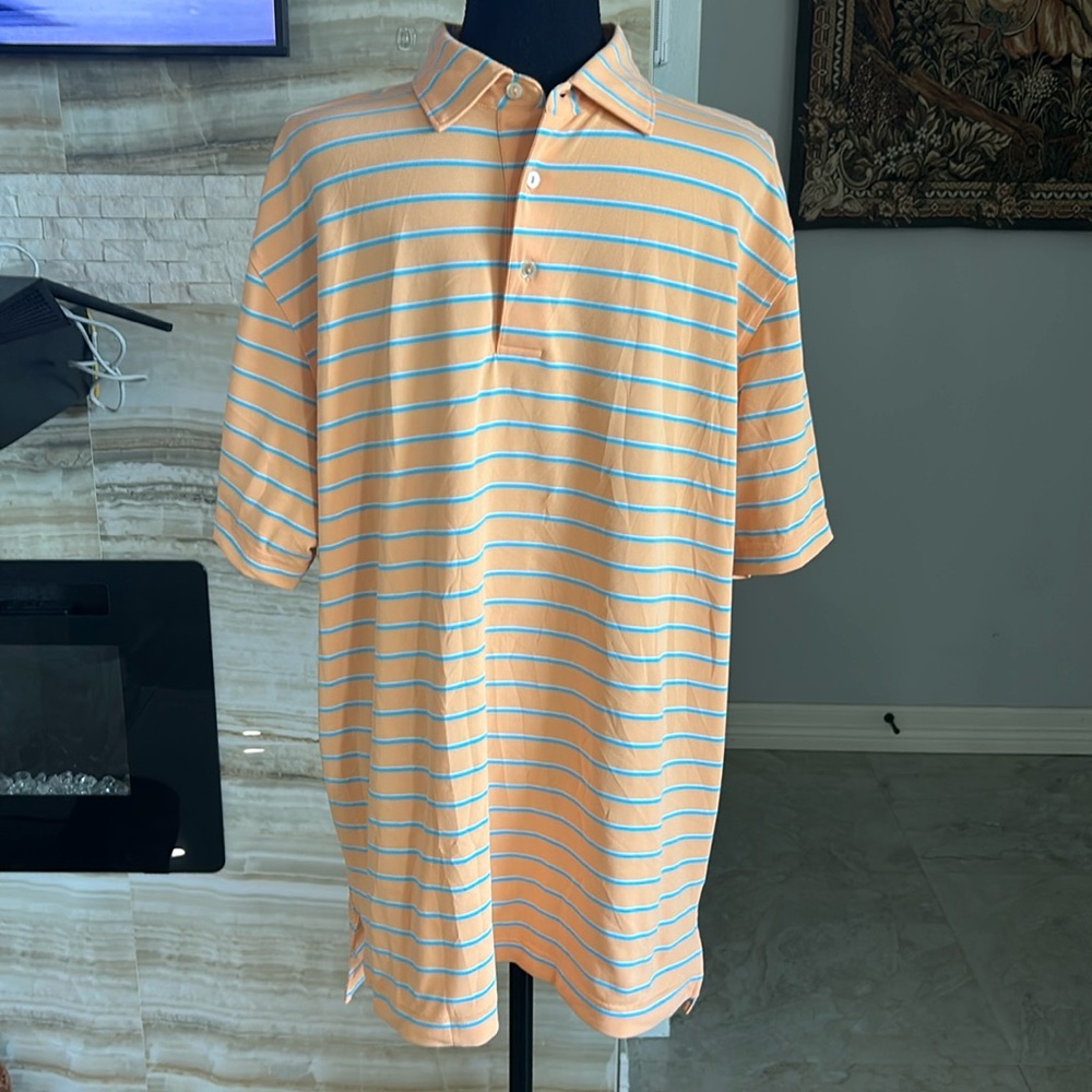 Peter Millar Summer Comfort Pin Striped Golf‎ Polo. Size L (790)